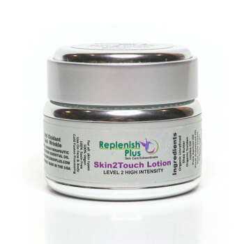 white and silver jar of Replenish Plus B Skin2Touch High Intensity Cream