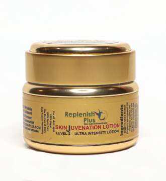 Replenish Plus C Skinjuvination Ultra intensity cream in gold jar